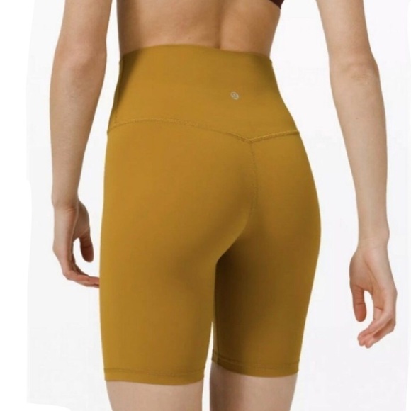 Lululemon HR Align Short 8” Mustard Yellow Color Size 0 - Picture 2 of 9